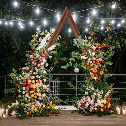 P&P Thicken Solid Pine Wood Wedding Arch Frame for Garland Led Fairy Lights Balloons