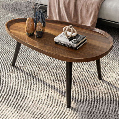 P&P Set of 2 Nesting Coffee Tables Nightstand Vintage Furniture with Metal Frame AU