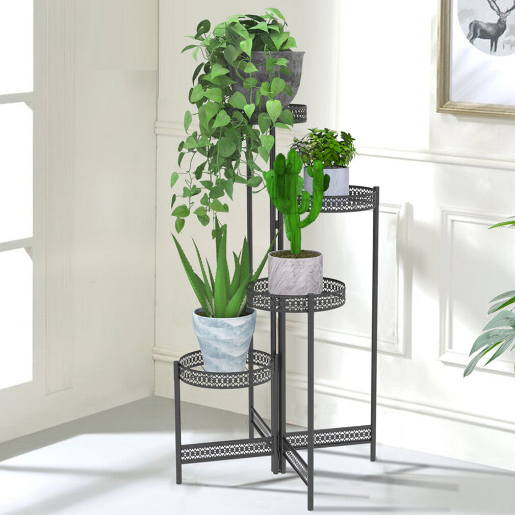 Foldable corner plant stand dimensions diagram