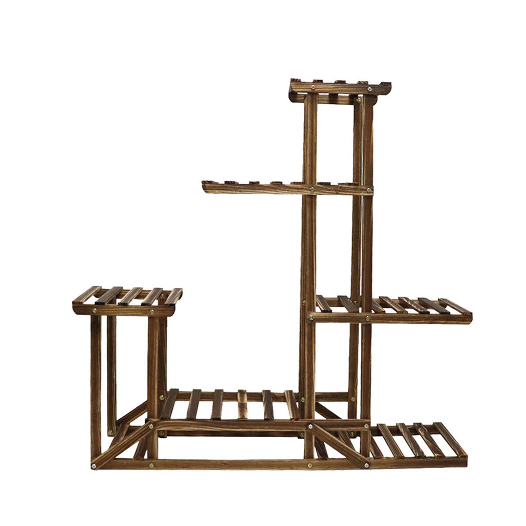 P&P 5 Tiers Wooden Plant Pot Stand Flower Display Shelf Garden Patio Indoor Outdoor
