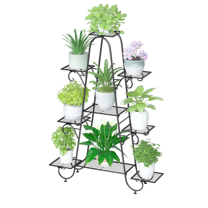 Metal Plant Stand for Flower Pots - Tall Garden Shelf