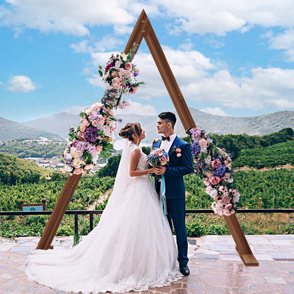 P&P Thicken Solid Pine Wood Wedding Arch Frame for Garland Led Fairy Lights Balloons