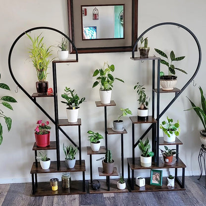 Six-tier plant stand for indoor and outdoor plants