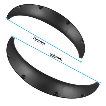 P&P 4 Pcs Universal Car Fender Flares Flexible Durable Body Wheel Extra Wide Arches