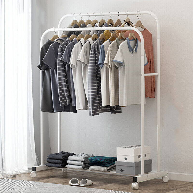 Buy Metal Clothing Rack with Wheels â€“ Storage Stand Online