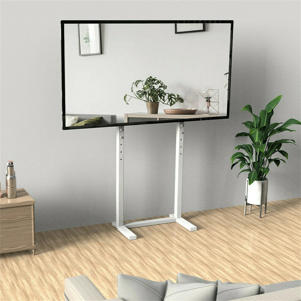 White Adjustable Freestanding TV Stand for 32â€“100 Inch Screens with Cable Management