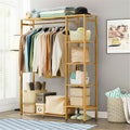 2-Layer Wood & Metal Floating Wall Shelf Stylish Home Storage Rack