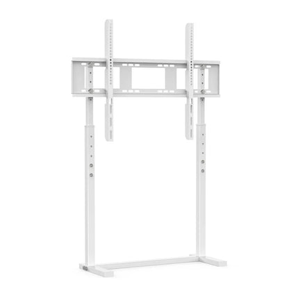 White Adjustable Freestanding TV Stand for 32â€“100 Inch Screens with Cable Management