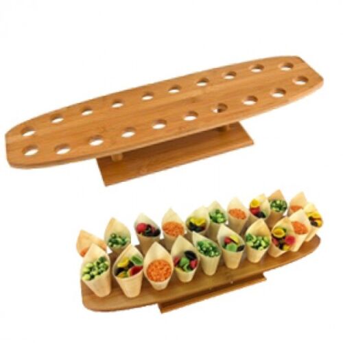 Bamboo Food Serving Cones — 100 Pack