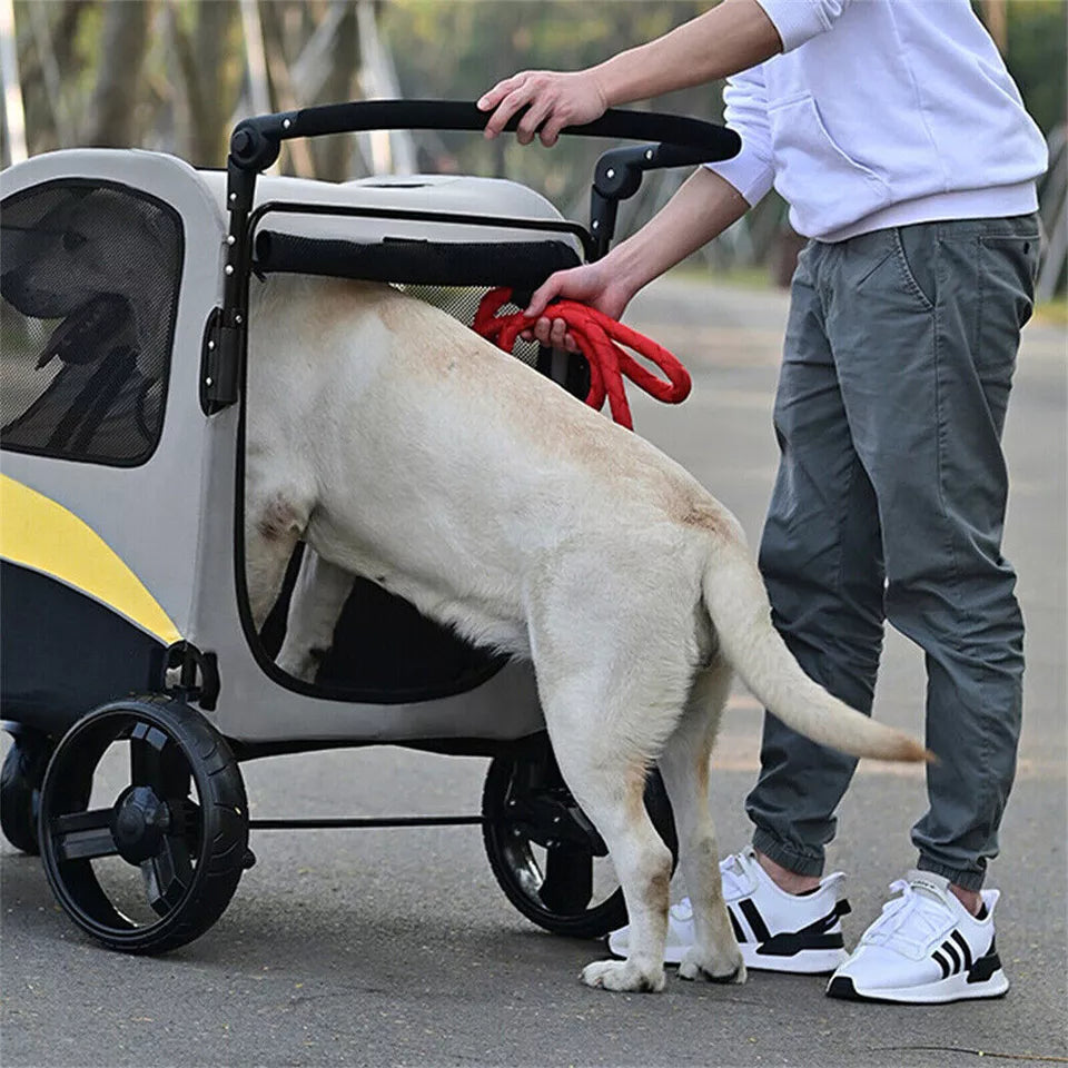Large pet stroller dimensions diagram