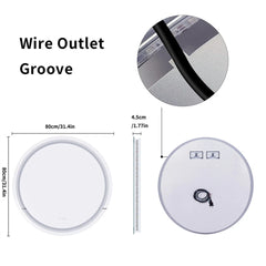 Modern illuminated LED mirror for bathroom vanity