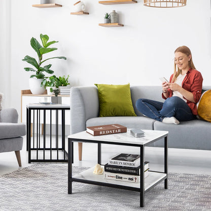 Modern Coffee Table Duo with Storage