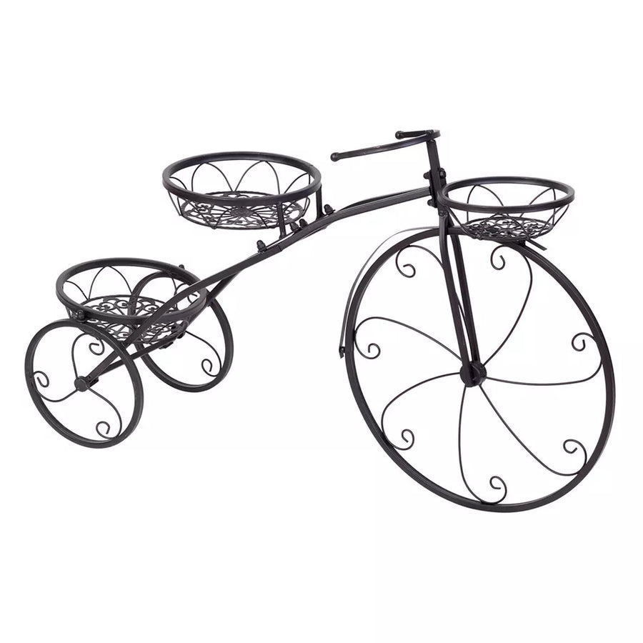 Metal Bicycle Flower Pot Stand for Patio & Garden