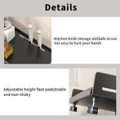 Large 3 Tier Spice Rack Kitchen Organizer with Adjustable Height