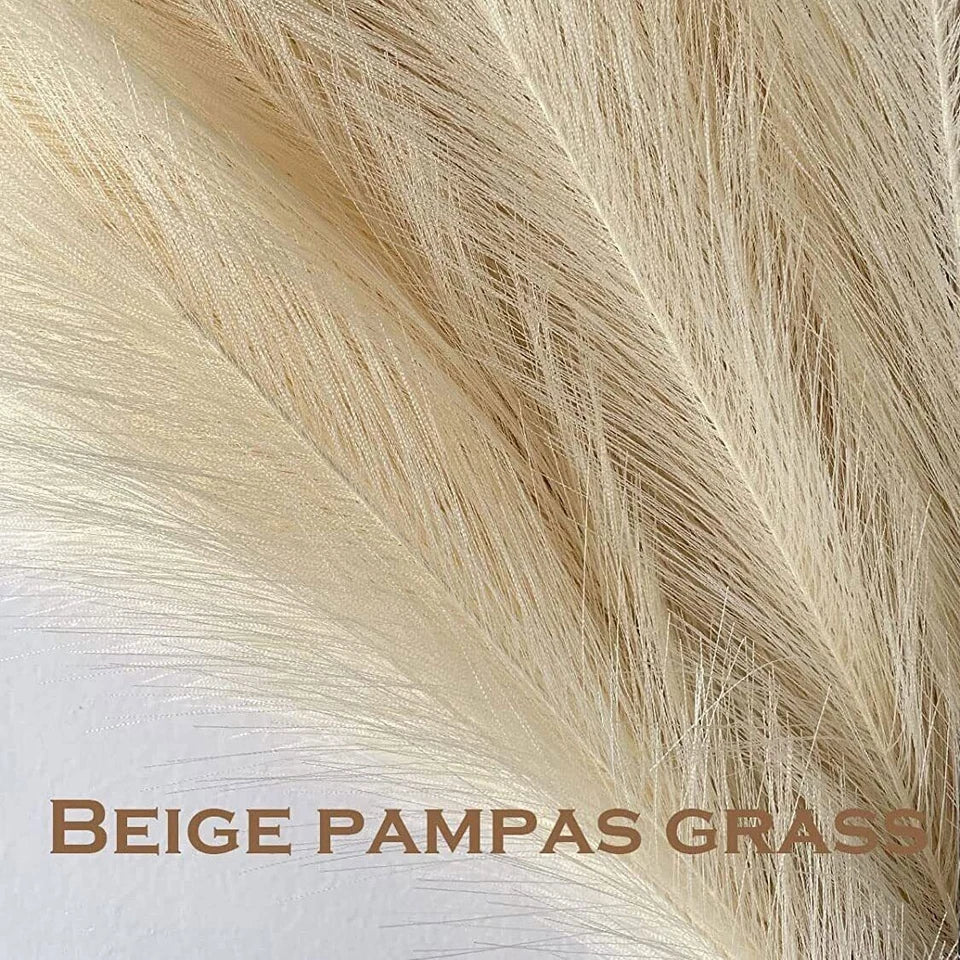 Decorative artificial pampas grass set for home