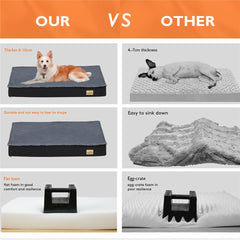 Large Orthopedic Memory Foam Dog Bed with Dual Layers(XL)