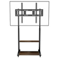 Adjustable Rolling TV Stand for 40 to 86 Inch Screens with Shelves
