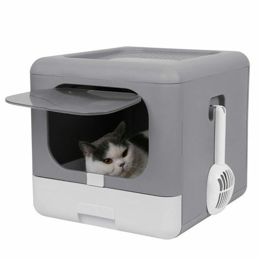 XL Foldable Enclosed Cat Toilet â€“ Leak-Proof & Covered Design