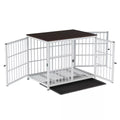 Wooden Dog Crate with Storage Table â€” Medium