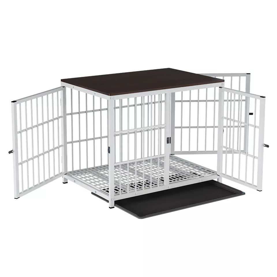 Sturdy Dog Cage with Storage Table AU