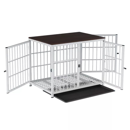 Sturdy Dog Cage with Storage Table AU