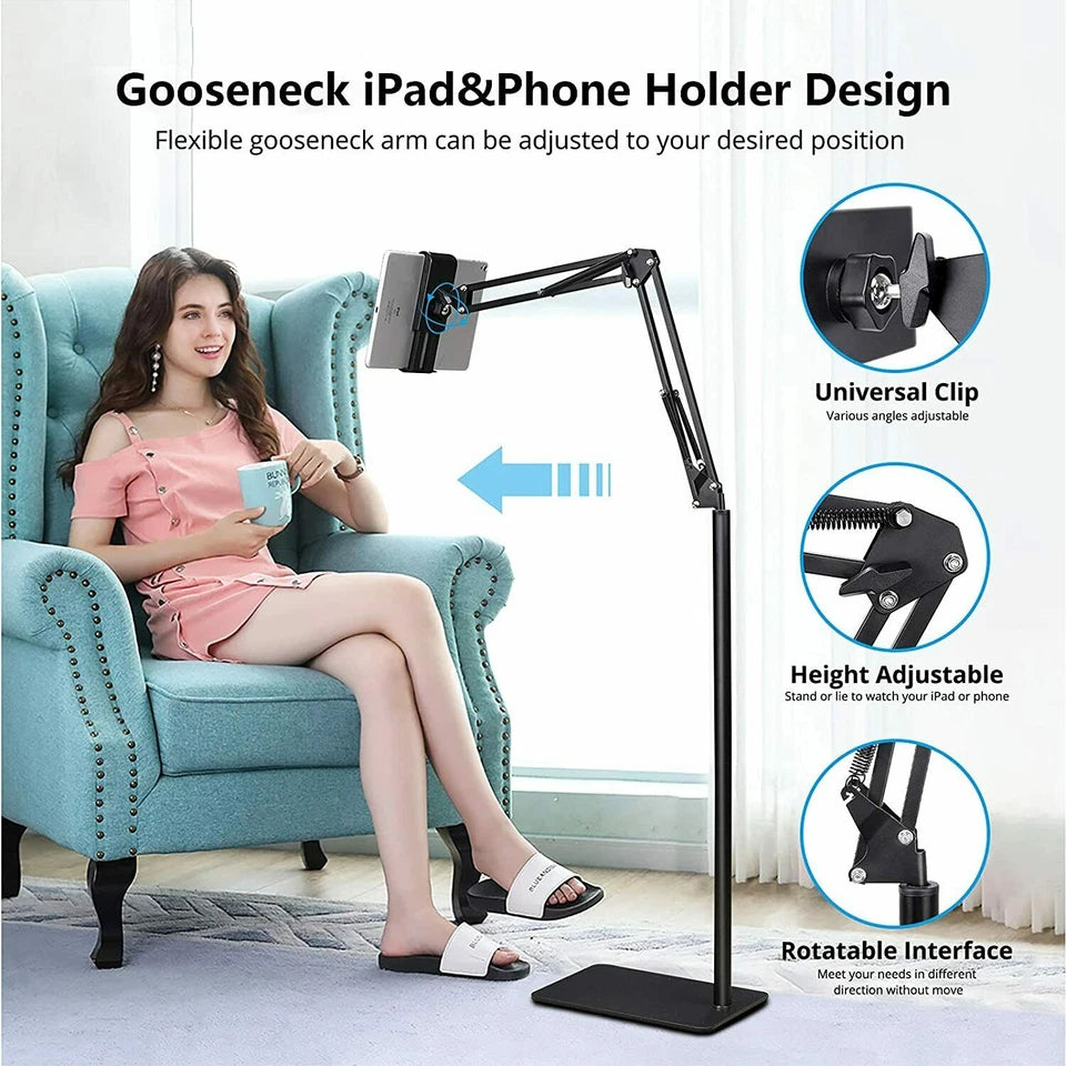 Adjustable phone and tablet tripod mount for video recording