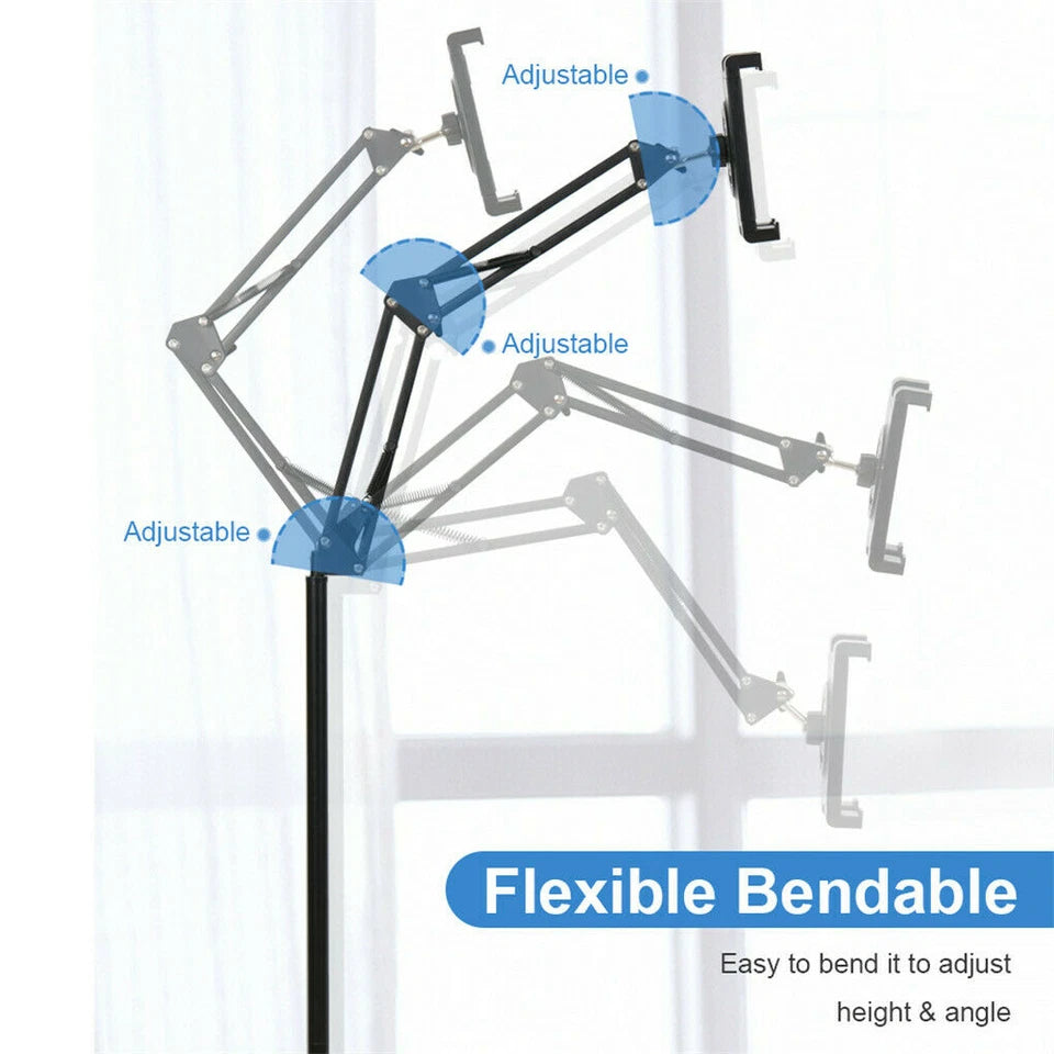 Portable phone and tablet stand with flexible arms
