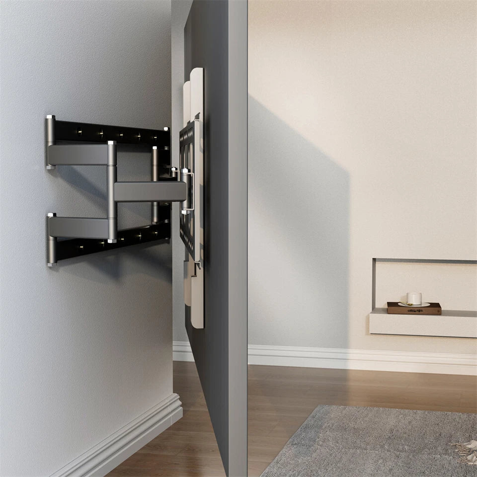 Articulating TV wall mount with full motion swivel arm