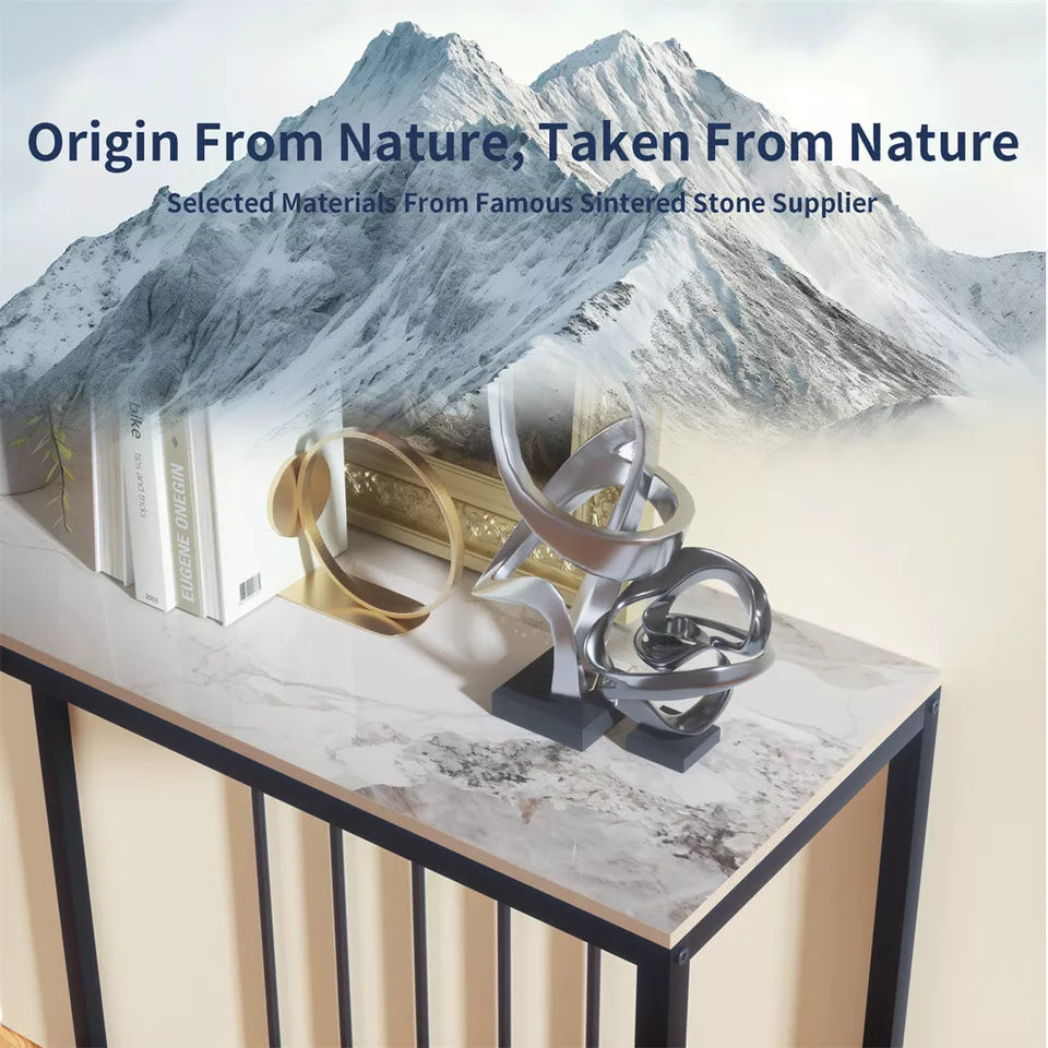 Elegant white emerald console table for modern interiors
