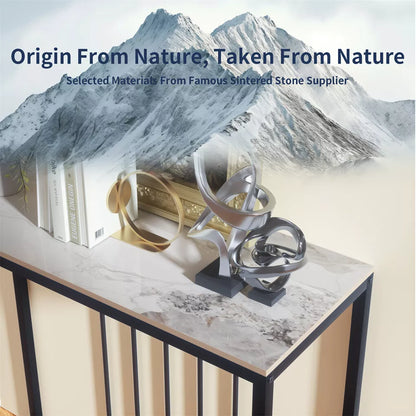 Elegant white emerald console table for modern interiors