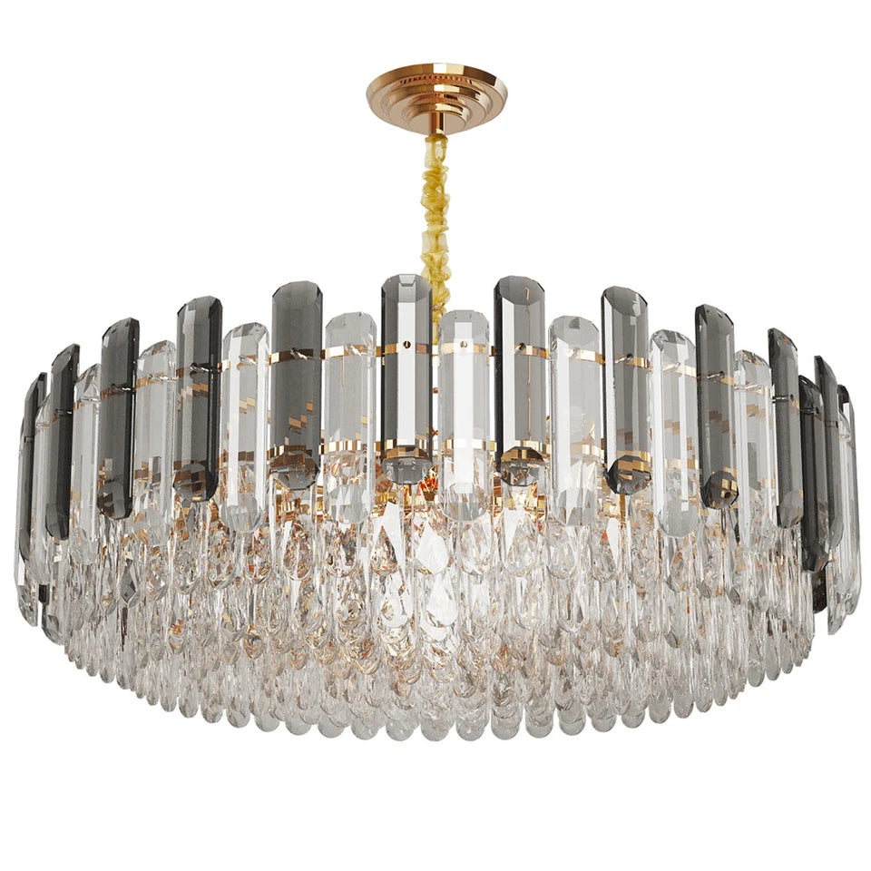 Luxury gold crystal chandelier with 7 lights