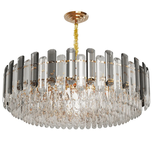 Luxury gold crystal chandelier with 7 lights