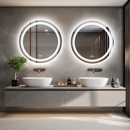 LED bathroom mirror with memory function and bright lighting