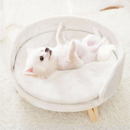Nordic Plush Elevated Pet Sofa Chair Large for Cats Dogs(40CM)