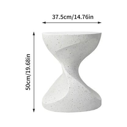 Contemporary concrete side table for indoor or outdoor spaces